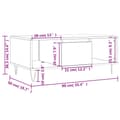 Pikkukuva 11 / 11: vidaXL Sohvapöytä betoninharmaa 90x50x36,5 cm tekninen puu