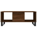 Miniatyrbilde 5 av 11: vidaXL Salongbord brun eik 90x50x36,5 cm konstruert tre