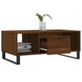 Miniatyrbillede 4 af 11: vidaXL sofabord 90x50x36,5 cm konstrueret træ brun egetræsfarve
