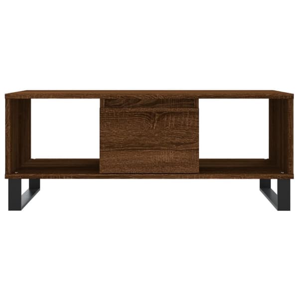 vidaXL sofabord 90x50x36,5 cm konstrueret træ brun egetræsfarve