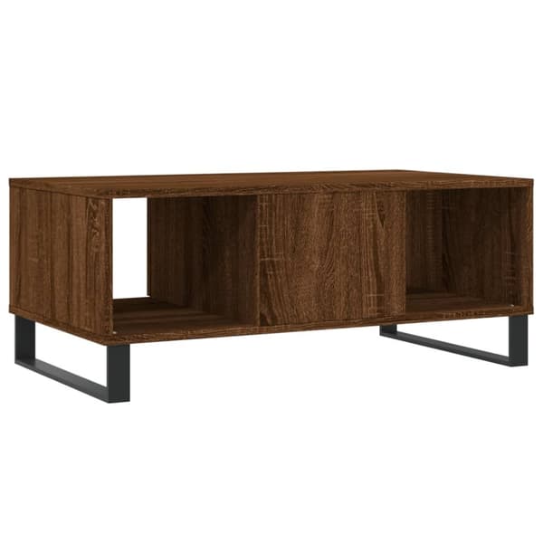 vidaXL sofabord 90x50x36,5 cm konstrueret træ brun egetræsfarve
