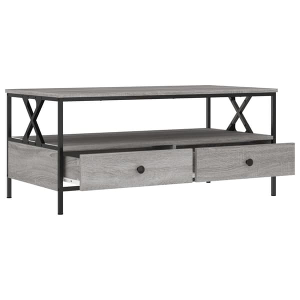 vidaXL sofabord 100x51x45 cm konstrueret træ grå sonoma-eg