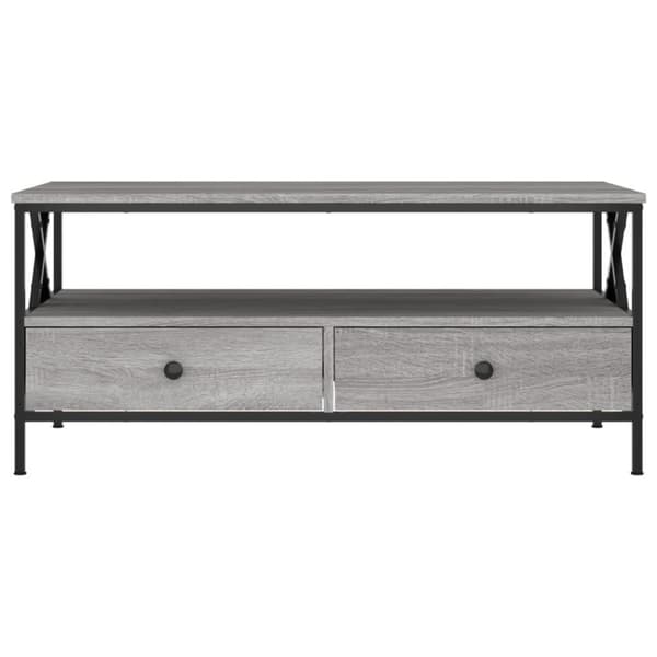 vidaXL sofabord 100x51x45 cm konstrueret træ grå sonoma-eg