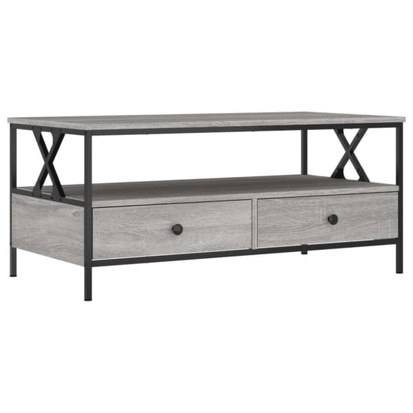 vidaXL sofabord 100x51x45 cm konstrueret træ grå sonoma-eg