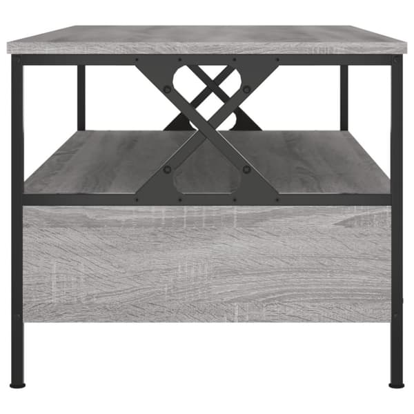 vidaXL Soffbord grå sonoma 100x51x45 cm konstruerat trä