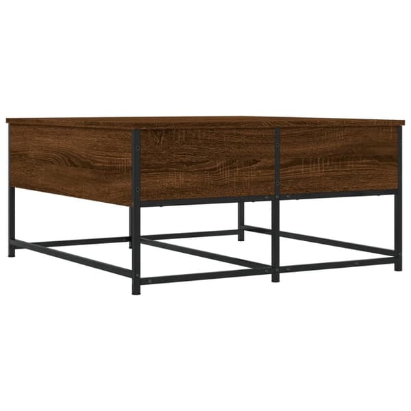 vidaXL sofabord 80x80x40 cm konstrueret træ brun egetræsfarve