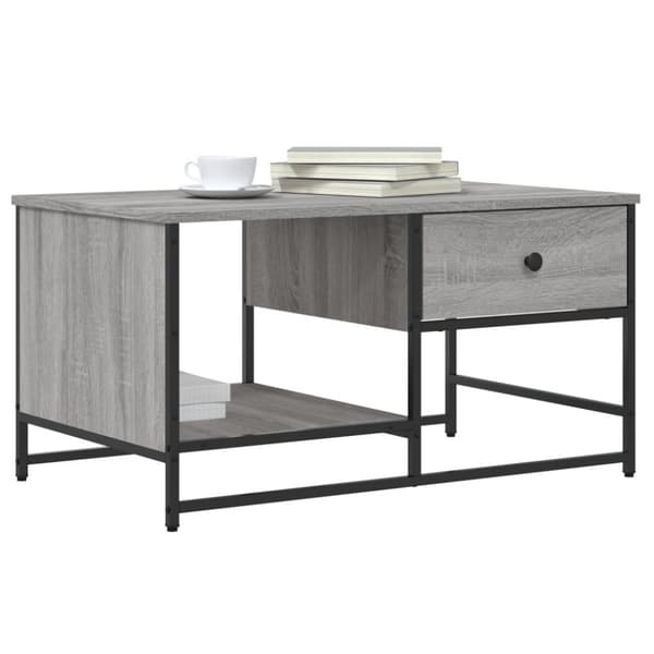 vidaXL sofabord 85,5x51x45 cm konstrueret træ grå sonoma-eg