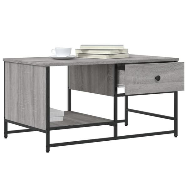 vidaXL sofabord 85,5x51x45 cm konstrueret træ grå sonoma-eg