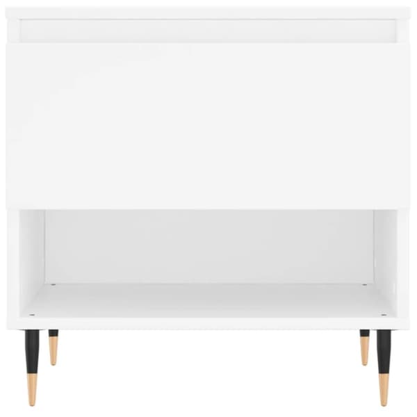 vidaXL Salongbord hvit 50x46x50 cm konstruert tre