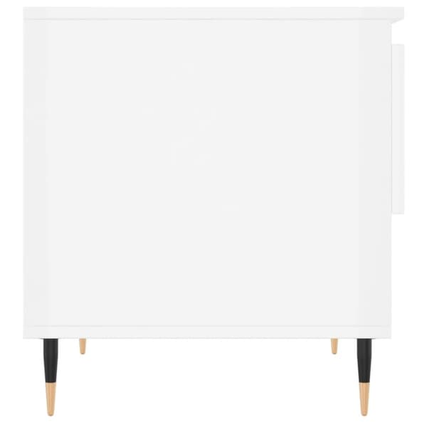 vidaXL Salongbord 2 stk høyglans hvit 50x46x50 cm konstruert tre