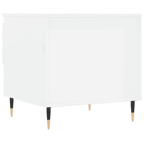 vidaXL Salongbord 2 stk høyglans hvit 50x46x50 cm konstruert tre