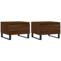 Miniatyrbilde 1 av 11: vidaXL Salongbord 2 stk brun eik 50x46x35 cm konstruert tre
