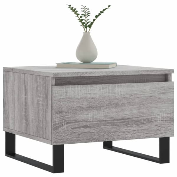 vidaXL Salongbord 2 stk grå sonoma 50x46x35 cm konstruert tre