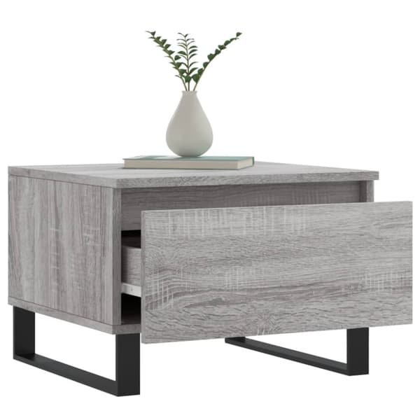 vidaXL Salongbord 2 stk grå sonoma 50x46x35 cm konstruert tre