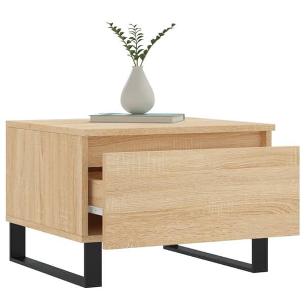 vidaXL Soffbord 2 st sonoma-ek 50x46x35 cm konstruerat trä