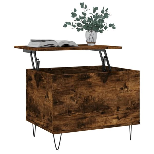 vidaXL Salongbord røkt eik 60x44,5x45 cm konstruert tre