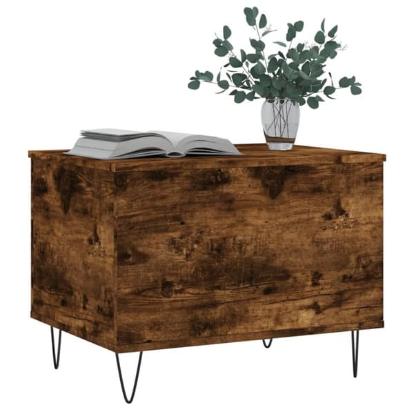 vidaXL Salongbord røkt eik 60x44,5x45 cm konstruert tre