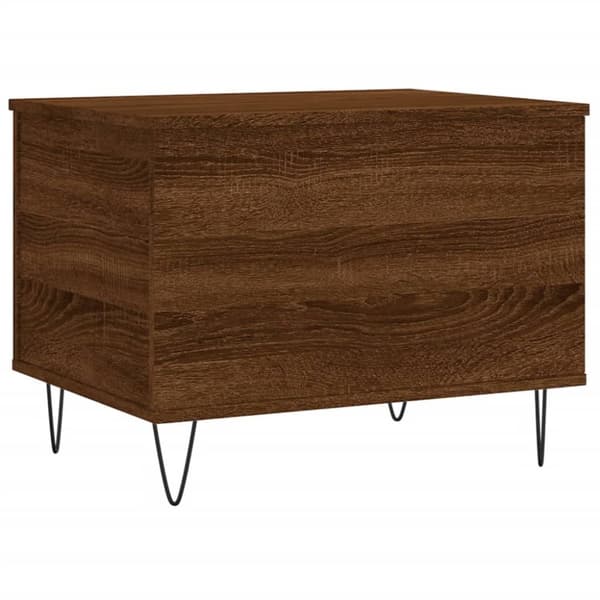 vidaXL Salongbord brun eik 60x44,5x45 cm konstruert tre