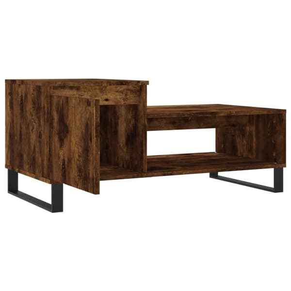 vidaXL Salongbord røkt eik 100x50x45 cm konstruert tre
