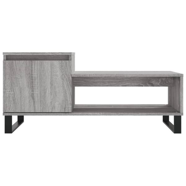 vidaXL Soffbord grå sonoma 100x50x45 cm konstruerat trä