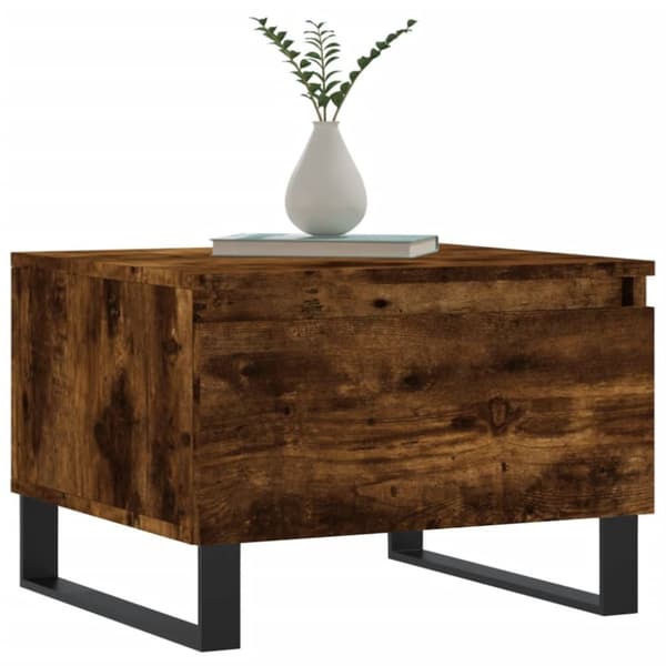 vidaXL Soffbord rökfärgad ek 50x46x35 cm konstruerat trä