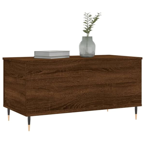 vidaXL sofabord 90x44,5x45 cm konstrueret træ brun egetræsfarve