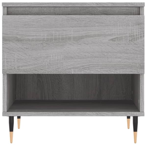 vidaXL Sohvapöytä harmaa Sonoma 50x46x50 cm tekninen puu