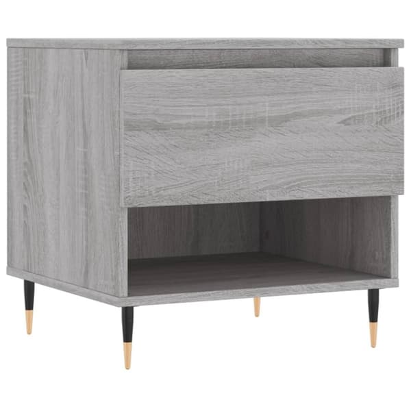 vidaXL Sohvapöytä harmaa Sonoma 50x46x50 cm tekninen puu