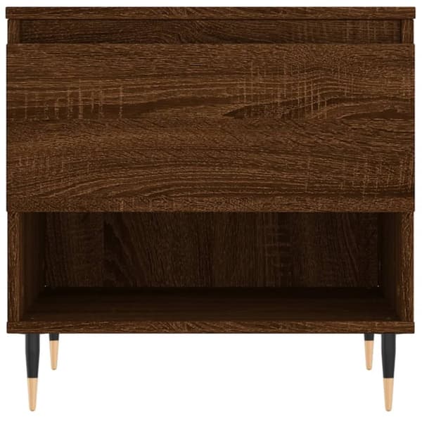vidaXL sofaborde 2 stk. 50x46x50 cm konstrueret træ brun egetræsfarve