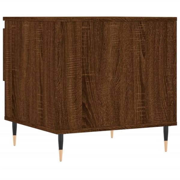 vidaXL sofaborde 2 stk. 50x46x50 cm konstrueret træ brun egetræsfarve