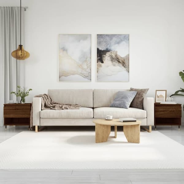 vidaXL sofaborde 2 stk. 50x46x50 cm konstrueret træ brun egetræsfarve