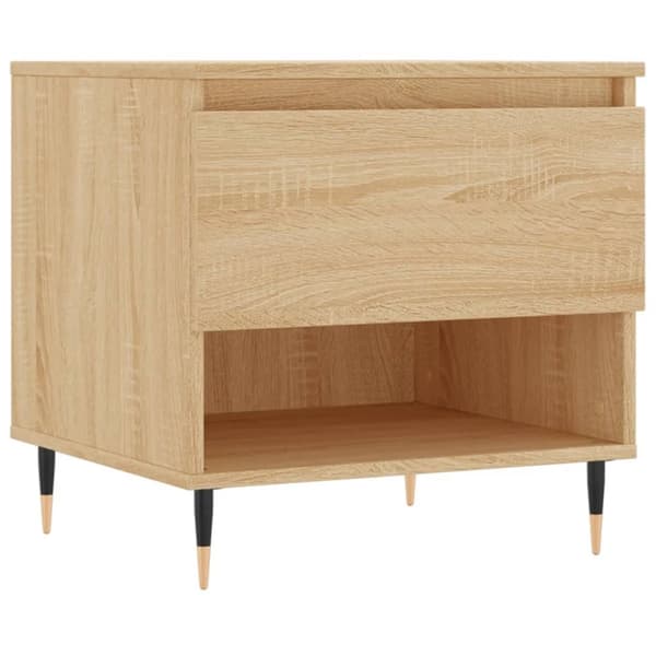 vidaXL sofaborde 2 stk. 50x46x50 cm konstrueret træ sonoma-eg