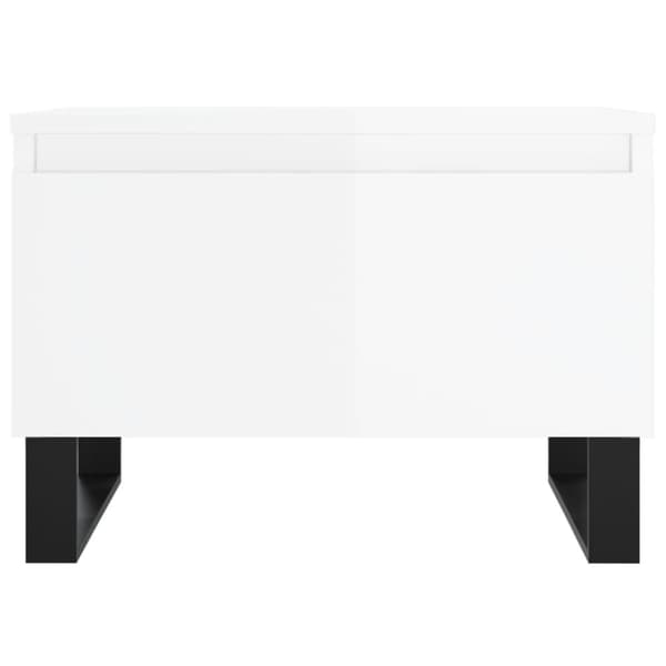 vidaXL sofaborde 2 stk. 50x46x35 cm konstrueret træ hvid højglans
