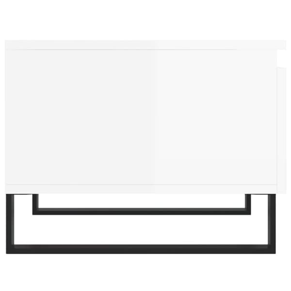 vidaXL sofaborde 2 stk. 50x46x35 cm konstrueret træ hvid højglans