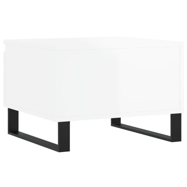 vidaXL sofaborde 2 stk. 50x46x35 cm konstrueret træ hvid højglans