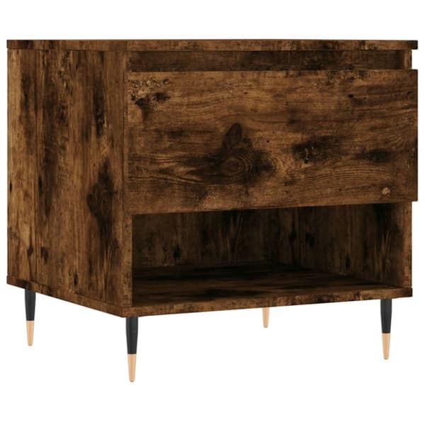 vidaXL sofaborde 2 stk. 50x46x50 cm konstrueret træ røget egetræsfarve