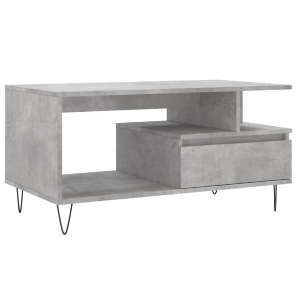 vidaXL sofabord 90x49x45 cm konstrueret træ betongrå