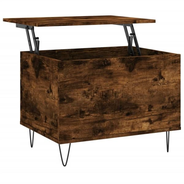 vidaXL sofabord 60x44,5x45 cm konstrueret træ røget egetræsfarve