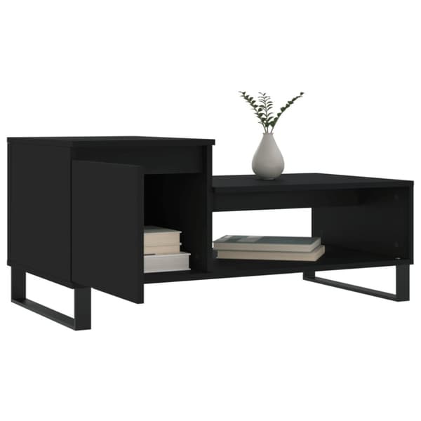 vidaXL Sohvapöytä musta 100x50x45 cm tekninen puu