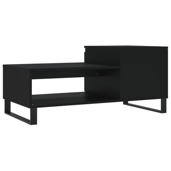 vidaXL Sohvapöytä musta 100x50x45 cm tekninen puu