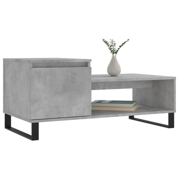 vidaXL sofabord 100x50x45 cm konstrueret træ betongrå