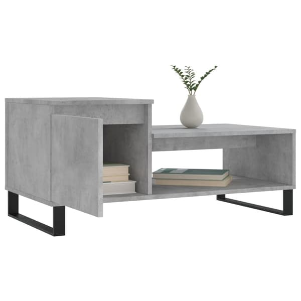 vidaXL sofabord 100x50x45 cm konstrueret træ betongrå