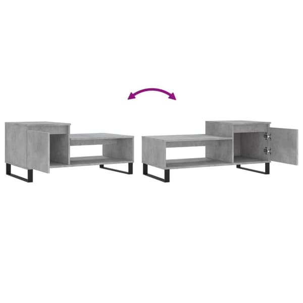 vidaXL sofabord 100x50x45 cm konstrueret træ betongrå