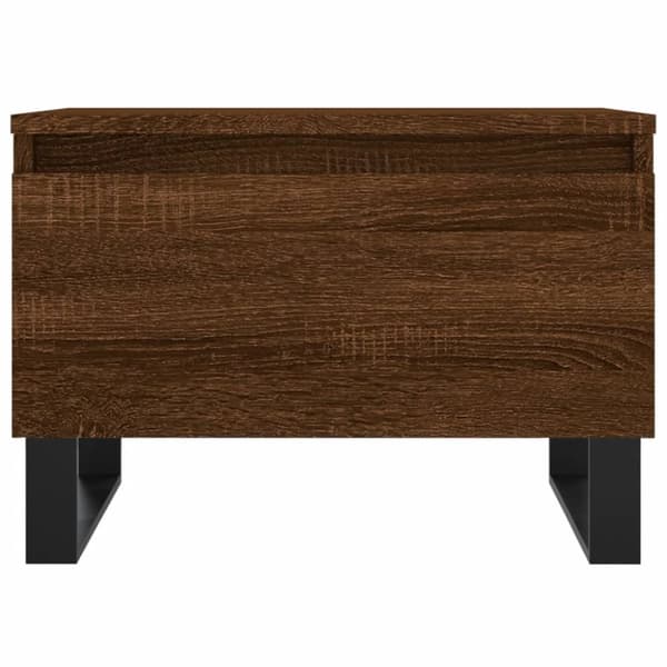 vidaXL sofabord 50x46x35 cm konstrueret træ brun egetræsfarve