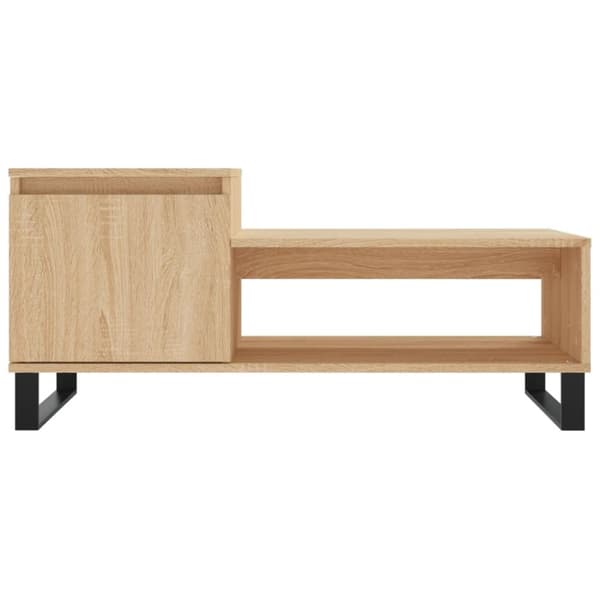 vidaXL Soffbord sonoma-ek 100x50x45 cm konstruerat trä