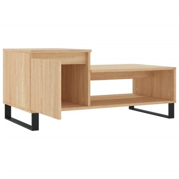 vidaXL Soffbord sonoma-ek 100x50x45 cm konstruerat trä