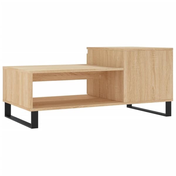 vidaXL Soffbord sonoma-ek 100x50x45 cm konstruerat trä