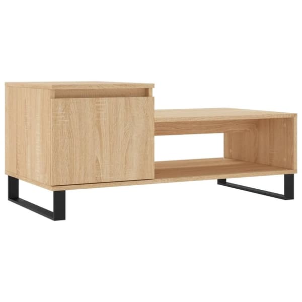 vidaXL Soffbord sonoma-ek 100x50x45 cm konstruerat trä