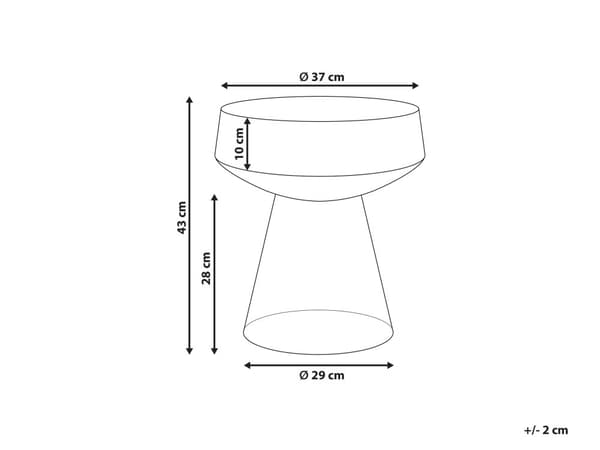 Sidobord Gavelbord Transparent Glas 37 x 37 x 43 cm Soffbord Oval Form Designerbord Vardagsrum Modern