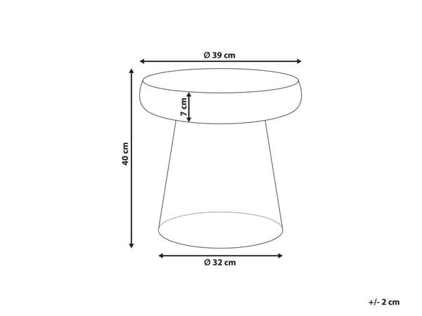 Sidobord Transparent glas Accent Slutbord Dekor Display Tonad Transparent Design